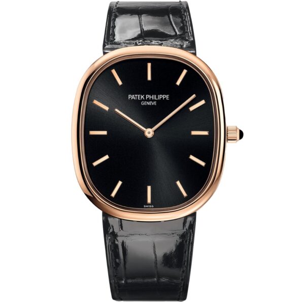 Patek Philippe Golden Ellipse 5738R-001 Rose Gold Black Dial