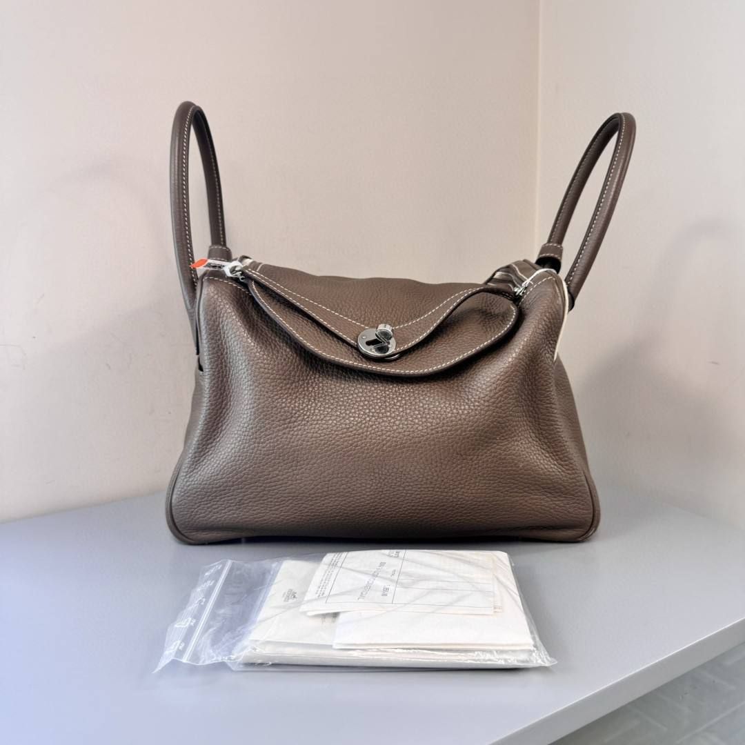 Hermes Taurillon Clemence Lindy 30 Etoupe
